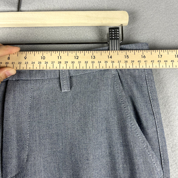 Mac Jeans Lennox Pants Mens 33x29 Blue Chino Cuffed Germany Career Office Preppy - Picture 6 of 16